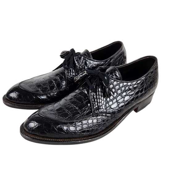 Edwin Clapp Vintage 40's Genuine Alligator Split Toe Bluchers Mens Size 10 AAA